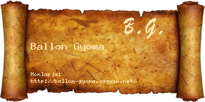 Ballon Gyoma névjegykártya